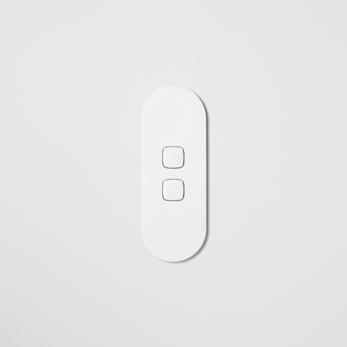 ZETR 12 Series 2 Gang Switch Grid With Faceplate