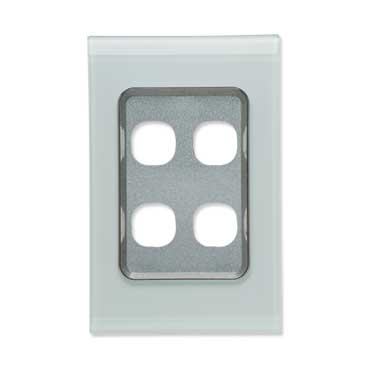 clipsal saturn series grid and plate assembly 4 gang 4034vh om