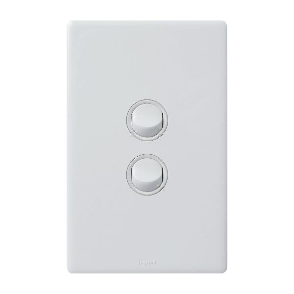 Legrand Excel Life IP66 2 Gang Weatherproof Switch, Available in 2 Colours