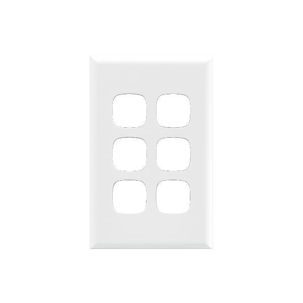 Excel Cover plate 6g switch white