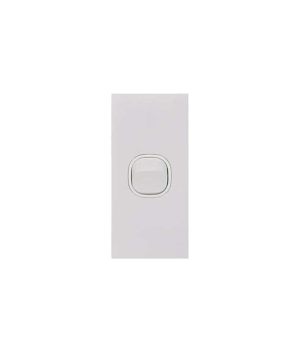 Clouded Leopard Architrave 1 Gang Switch white