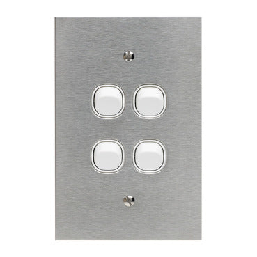 Clipsal $Gang Switch in Stainless Steel