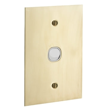 Clipsal BBSL Polished Brass 1 Gang Complete Switch