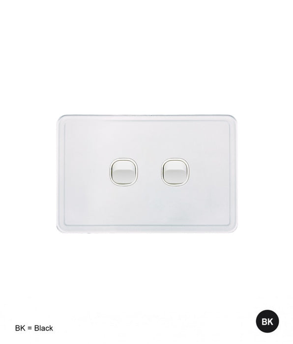 Senoa Simple Horizontal 2 Gang Switch