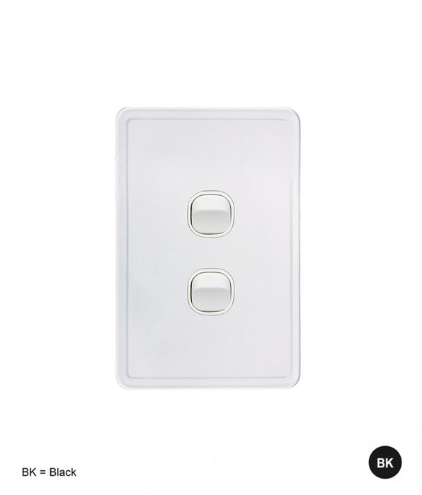 Senoa Simple Vertical 2 Gang Switch