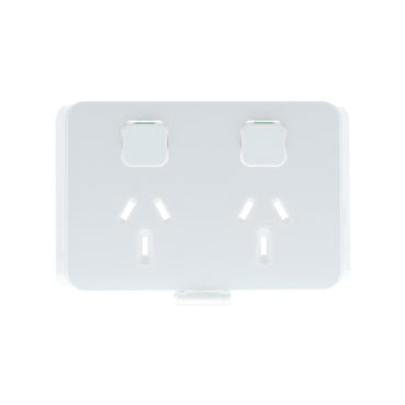 clipsal iconic double powerpoint switch cover plate 10a