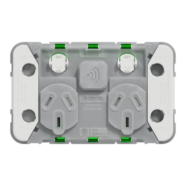 clipsal wiser connected socket iconic zigbee default mode twin horizontal