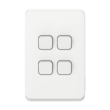 clipsal iconic 4 gang switch plate skin only