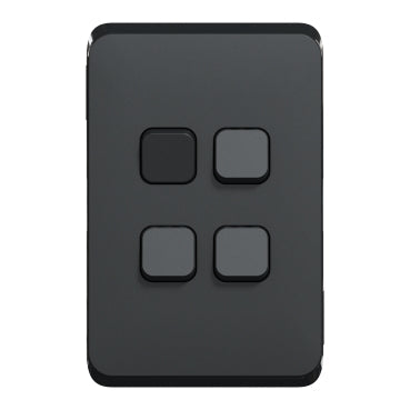 clipsal iconic 4 gang switch plate skin only