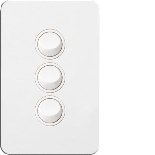 Hager Silhouette Complete Switch - 3 Gang