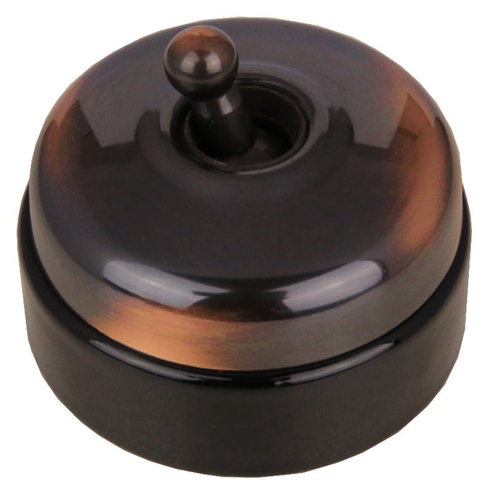 Classic 30 Series 10a Toggle Switch With Smooth Shallow Cover And Porcelain Base