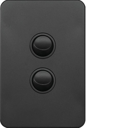 Hager Silhouette Complete Switch - 2 Gang