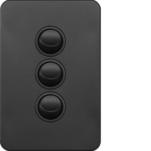 Hager Silhouette Complete Switch - 3 Gang