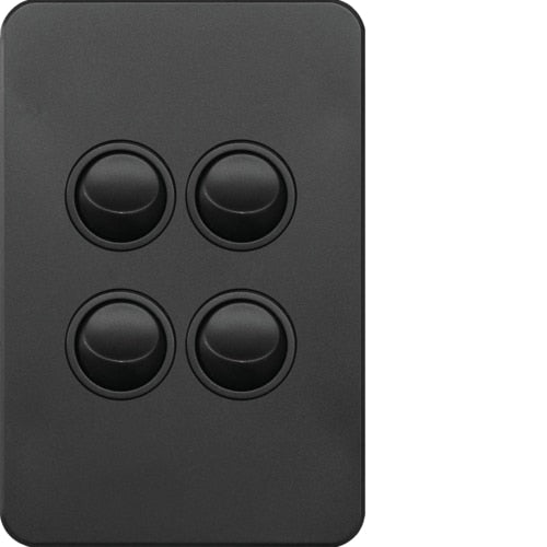Hager Silhouette Complete Switch - 4 Gang