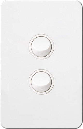 Hager Silhouette Complete Switch - 2 Gang