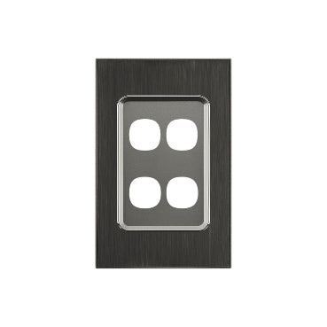 clipsal saturn series grid and plate assembly 4 gang 4034vh hb