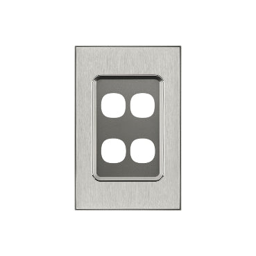 clipsal saturn series grid and plate assembly 4 gang 4034vh hs