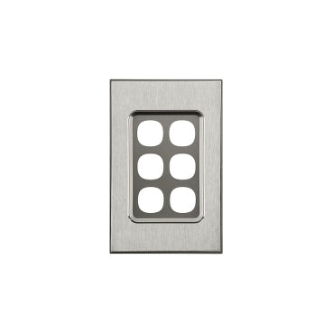 clipsal saturn series grid and plate assembly 6 gang 4036vh hs