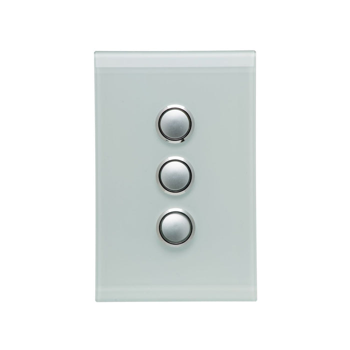 clipsal saturn series 3 gang switch plate cover only ocean mist