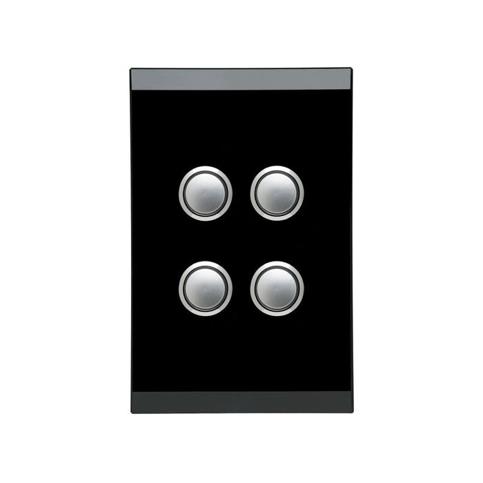 clipsal saturn series 4 gang switch plate cover only espresso black