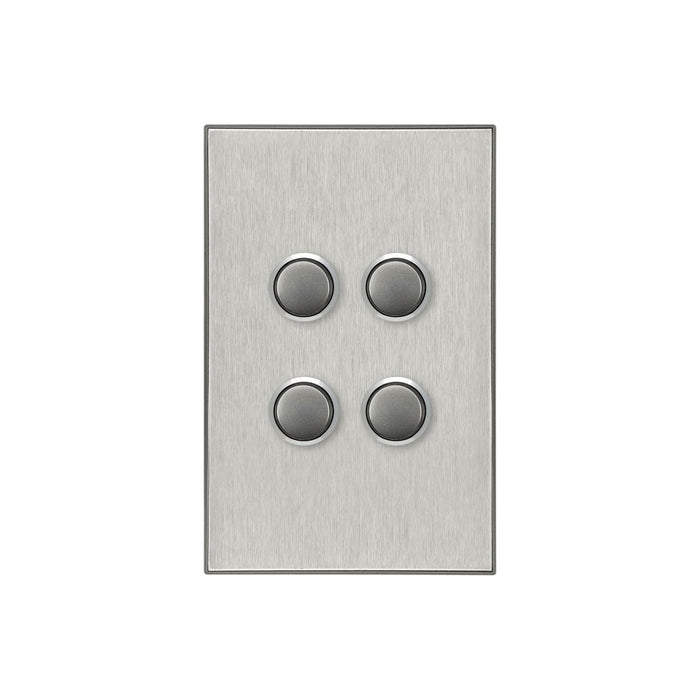 clipsal saturn series grid and plate assembly 4 gang 4064vh hs