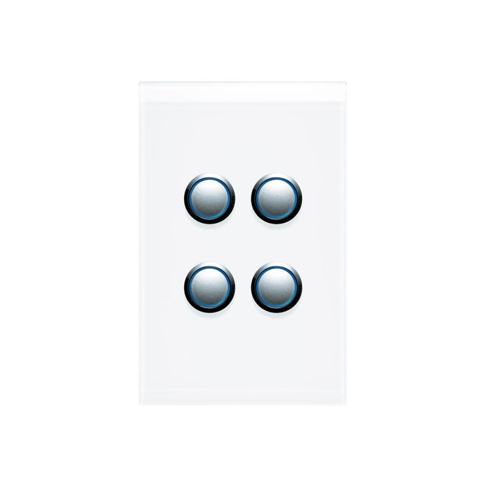 clipsal saturn series 4 gang switch plate cover only pure white