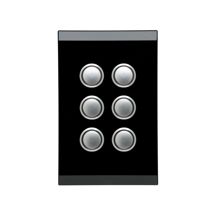 clipsal saturn series 6 gang switch plate cover only espresso black