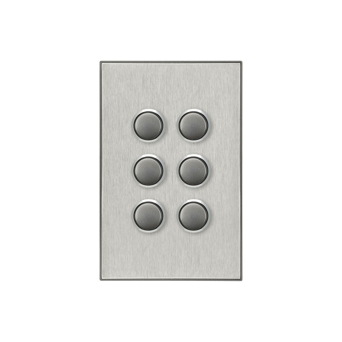 clipsal saturn series grid and plate assembly 6 gang 4066vh hs