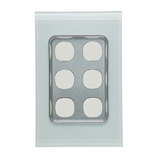 no picture clipsal saturn series 6 gang grid and plate assembly ocean mist