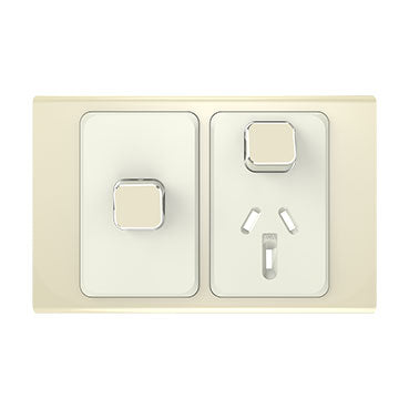 clipsal iconic styl single powerpoint with extra switch cover only