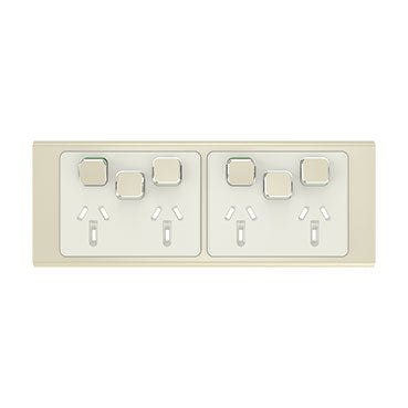clipsal iconic essence quad powerpoint with extra switches cover only 1