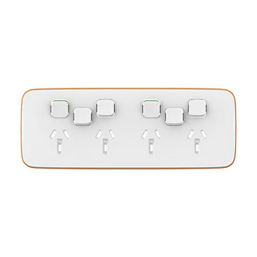 clipsal iconic essence quad powerpoint with extra switches cover only