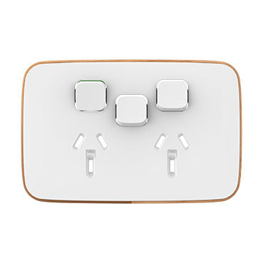 clipsal iconic essence twin powerpoint with extra switch cover only