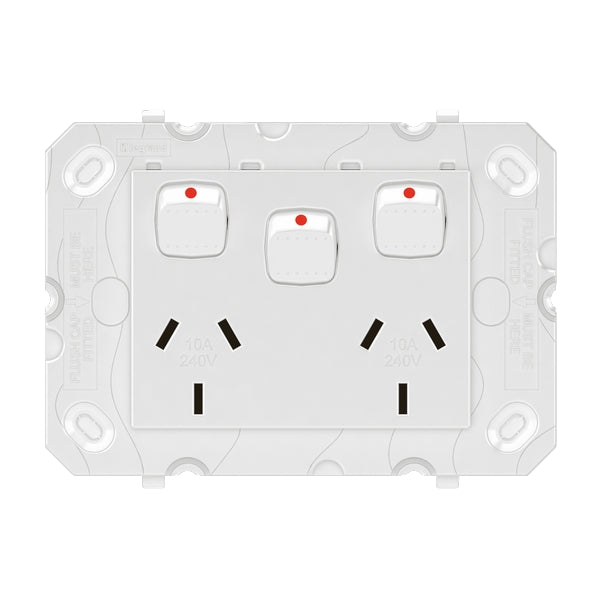 HPM Legrand Arteor 770 - Double Power Point With Extra Switch