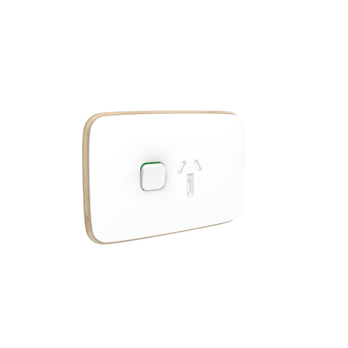 clipsal iconic single socket outlet cover only arctic white