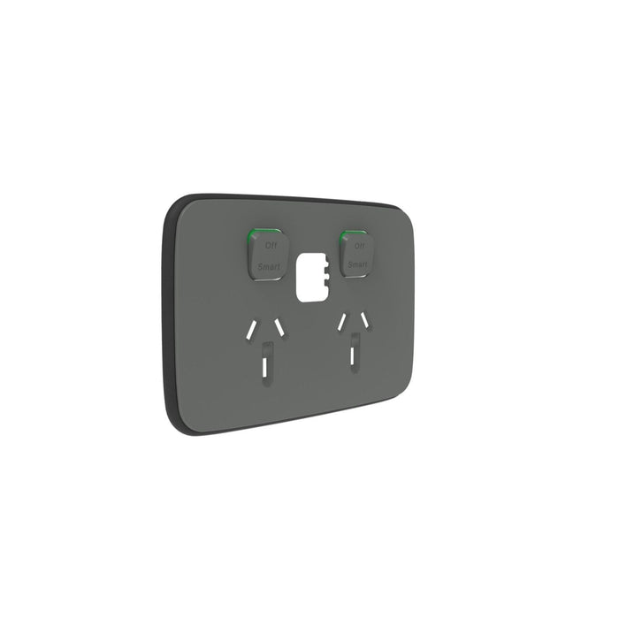 clipsal iconic double switch socket outlet essence skin only