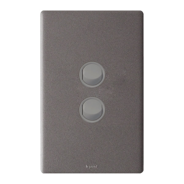 Legrand Excel Life Dedicated Plate 2 Gang Switch, Available in 5 Colours