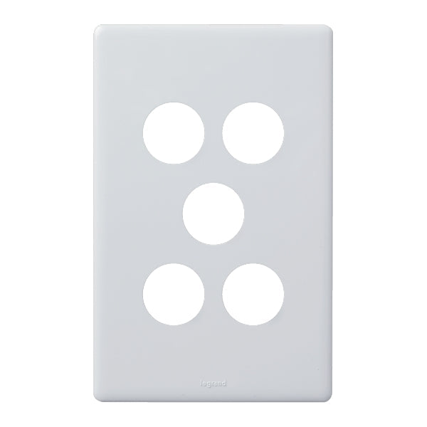 Legrand Excel Life 5 Gang Grid And Plate Assembly