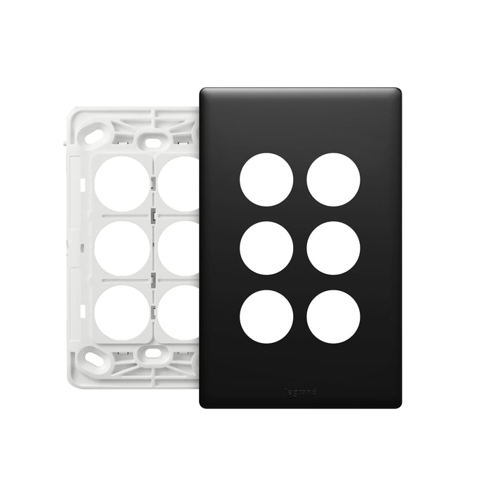 Legrand Excel Life 6 Gang Grid And Plate Assembly