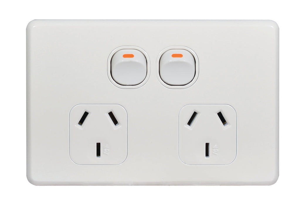 Flat Cat Slimline Double Power Point
