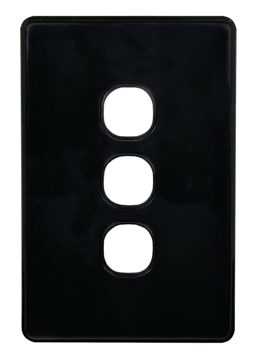 Flat Cat Slimline 3 Gang Grid And Plate Assembly