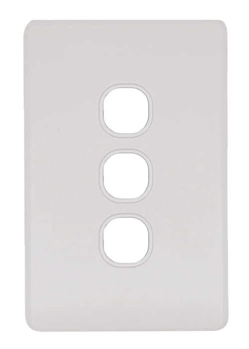 Flat Cat Slimline 3 Gang Grid And Plate Assembly