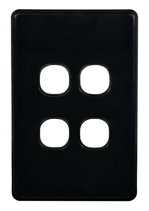 Flat Cat Slimline 4 Gang Grid And Plate Assembly