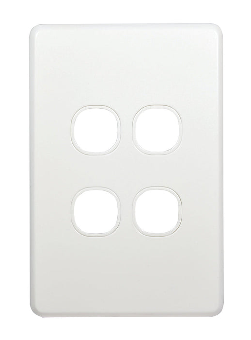 Flat Cat Slimline 4 Gang Grid And Plate Assembly