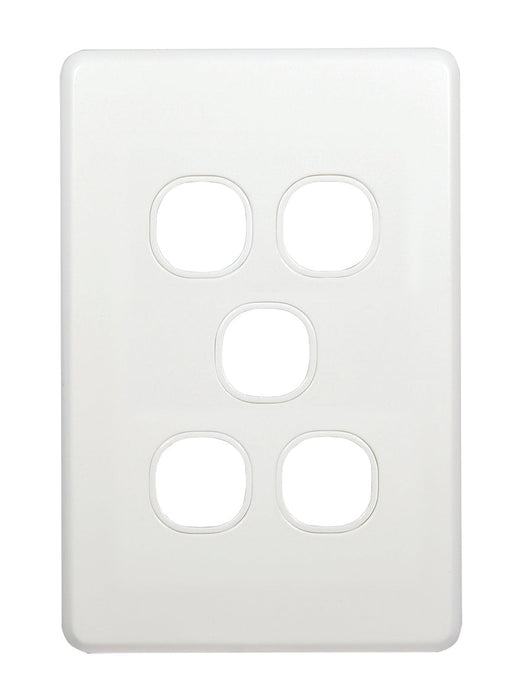 Flat Cat Slimline 5 Gang Grid And Plate Assembly