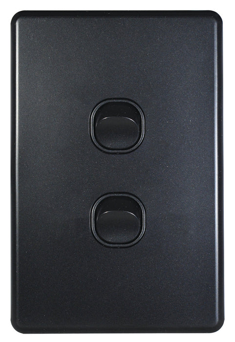 Flat Cat Slimline 2 Gang Complete Switch