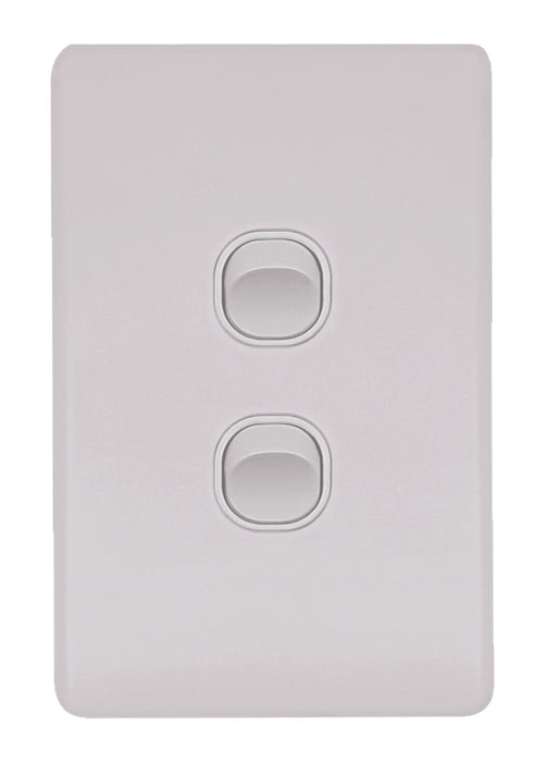Flat Cat Slimline 2 Gang Complete Switch