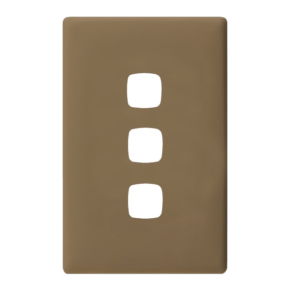 HPM Linea 3 Gang Switch - Cover Plate Only, Variety of Finishes