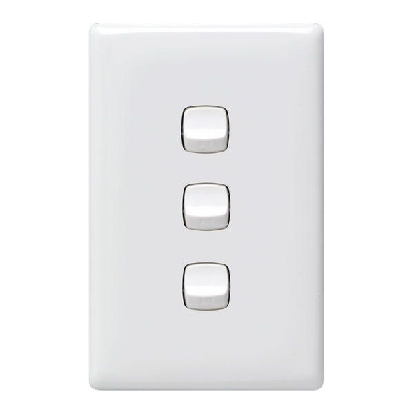 HPM Linea 3 Gang Flush Switch
