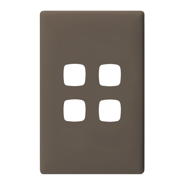 HPM Linea 4 Gang Switch - Cover Plate Only, Variety of Finishes